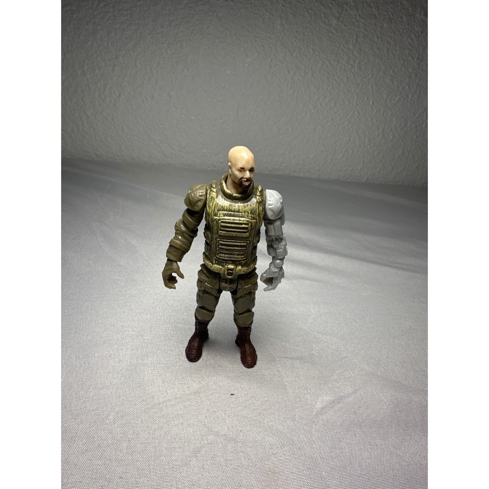 Vintage Unbranded Military Cyborg Action Figure Silver Robotic Arm